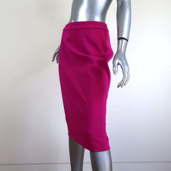Narciso Rodriguez Pencil Skirt Fuchsia Wool-Blend Pique Size 40 NEW available at CelebrityOwned.com img_2