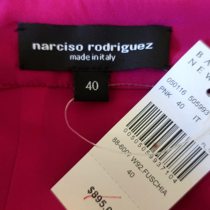 Narciso Rodriguez Pencil Skirt Fuchsia Wool-Blend Pique Size 40 NEW available at CelebrityOwned.com img_5
