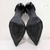 Narciso Rodriguez d'Orsay Pumps Black Leather & Suede Size 40 Pointed Toe Heel available at CelebrityOwned.com img_10