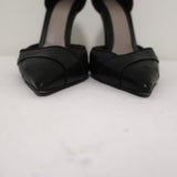 Narciso Rodriguez d'Orsay Pumps Black Leather & Suede Size 40 Pointed Toe Heel available at CelebrityOwned.com img_4