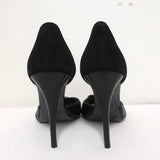 Narciso Rodriguez d'Orsay Pumps Black Leather & Suede Size 40 Pointed Toe Heel available at CelebrityOwned.com img_7