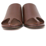 Neous Jumel Mules Chocolate Leather Size 38 Cutout-Toe Heels NEW available at CelebrityOwned.com img_5