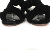 Nicholas Kirkwood Courtney Slide Sandals Black Velvet Size 37 Double-Band Flats available at CelebrityOwned.com img_4