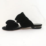Nicholas Kirkwood Courtney Slide Sandals Black Velvet Size 37 Double-Band Flats available at CelebrityOwned.com img_6
