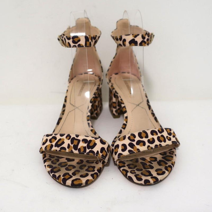 Nicholas Kirkwood Faux Pearl Sandals Miri Leopard Print Grosgrain Size 38 available at CelebrityOwned.com img_3