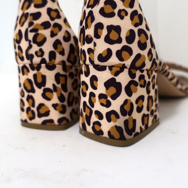 Nicholas Kirkwood Faux Pearl Sandals Miri Leopard Print Grosgrain Size 38 available at CelebrityOwned.com img_8