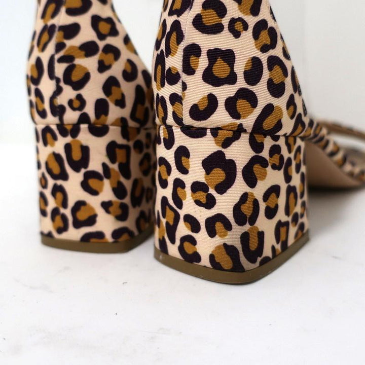 Nicholas Kirkwood Faux Pearl Sandals Miri Leopard Print Grosgrain Size 38 available at CelebrityOwned.com img_8