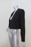 Nicole Miller Cropped Jacket Black Crepe Open-Front Size 6 NEW available at CelebrityOwned.com img_2
