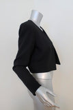 Nicole Miller Cropped Jacket Black Crepe Open-Front Size 6 NEW available at CelebrityOwned.com img_3