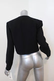 Nicole Miller Cropped Jacket Black Crepe Open-Front Size 6 NEW available at CelebrityOwned.com img_4