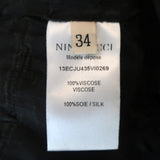 Nina Ricci Fringe Skirt Black Embroidered Taffeta Size 34 available at CelebrityOwned.com img_8