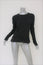 Nina Ricci Ruffle Hem Sweater Black Wool Size Medium Open-Back Pullover