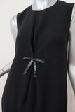 No. 21 Bow Detail Dress Black Crepe Size 40 Sleeveless Shift available at CelebrityOwned.com img_3