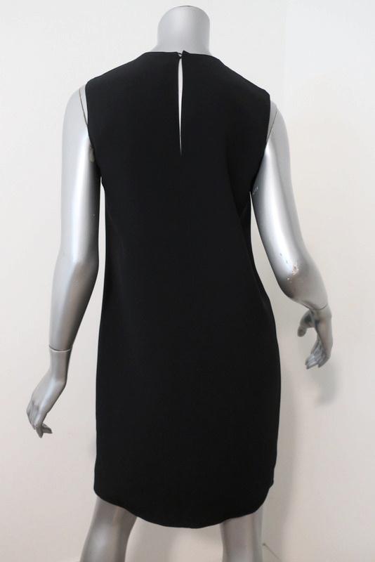 No. 21 Bow Detail Dress Black Crepe Size 40 Sleeveless Shift available at CelebrityOwned.com img_5