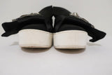 No. 21 Bow Sneakers Black Crystal-Embellished Satin Size 36.5 Slip-On Flatform available at CelebrityOwned.com img_6