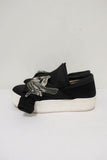No. 21 Bow Sneakers Black Crystal-Embellished Satin Size 36.5 Slip-On Flatform available at CelebrityOwned.com img_7