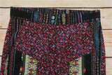 No. 21 Pants Black/Multi Floral Patchwork Print Silk Size 36 Cropped Trousers available at CelebrityOwned.com img_4