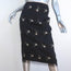 No. 21 Pencil Skirt Black Beaded Silk Organza Size 40 NEW