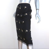 No. 21 Pencil Skirt Black Beaded Silk Organza Size 40 NEW available at CelebrityOwned.com img_2