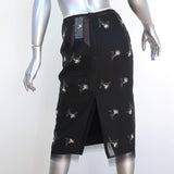 No. 21 Pencil Skirt Black Beaded Silk Organza Size 40 NEW available at CelebrityOwned.com img_5