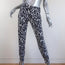 Norma Kamali Side Stripe Jog Pants Gray Leopard Print Size Extra Small