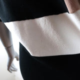 Ohne Titel Dress Black/Beige Colorblock Knit Size Small Short Sleeve Sheath NEW available at CelebrityOwned.com img_5