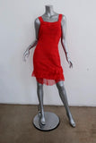 Oscar de la Renta Dress Red Organza-Trim Guipure Lace Size 4 Sleeveless Sheath available at CelebrityOwned.com img_1