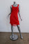 Oscar de la Renta Dress Red Organza-Trim Guipure Lace Size 4 Sleeveless Sheath