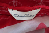 Oscar de la Renta Scarf Shawl Pareo White/Red Floral Print available at CelebrityOwned.com img_5