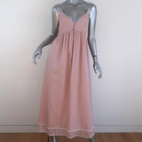 Ottod'Ame Sundress Pink Cotton Size US 4 Empire Waist Maxi Dress NEW available at CelebrityOwned.com img_1