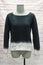 Pam & Gela Sweatshirt Annie Black/White Ombre Size Petite Back-Zip Pullover
