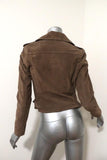 Parker Ace Suede Motorcycle Jacket Taupe Beige Size Extra Small Biker Jacket available at CelebrityOwned.com img_6