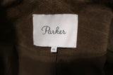 Parker Ace Suede Motorcycle Jacket Taupe Beige Size Extra Small Biker Jacket available at CelebrityOwned.com img_8