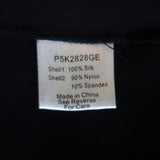 Parker Lace Yoke Blouse Antonia Black Silk Size Extra Small Long Sleeve Top available at CelebrityOwned.com img_8