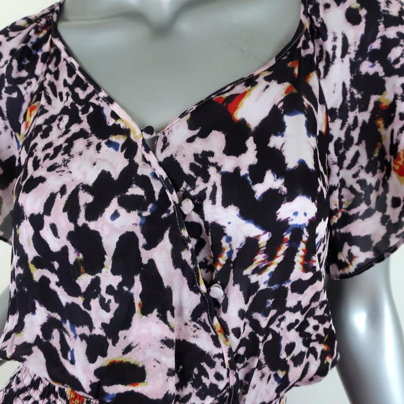 Parker Mini Dress Augustine Animal Print Silk-Blend Size Extra Small available at CelebrityOwned.com img_3