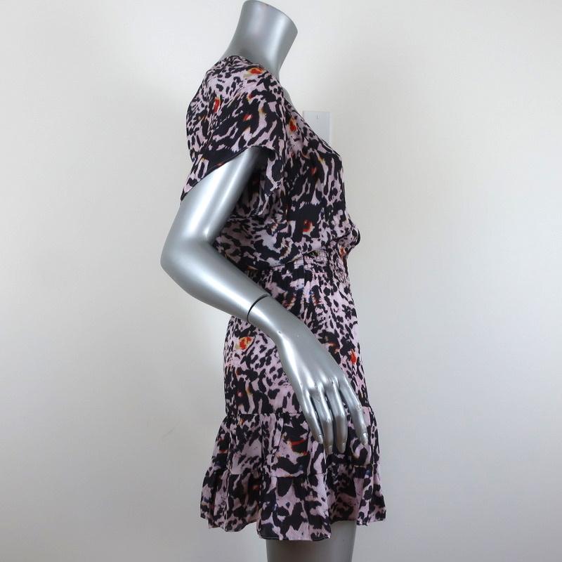 Parker Mini Dress Augustine Animal Print Silk-Blend Size Extra Small available at CelebrityOwned.com img_4