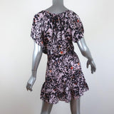 Parker Mini Dress Augustine Animal Print Silk-Blend Size Extra Small available at CelebrityOwned.com img_5