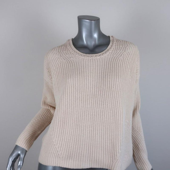 Paul &amp; Joe Sister Sweater Neron Ivory Ribbed Knit Size 2 Crewneck Pullover available at CelebrityOwned.com img_1
