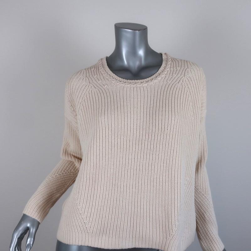 Paul & Joe Sister Sweater Neron Ivory Ribbed Knit Size 2 Crewneck Pullover available at CelebrityOwned.com img_1