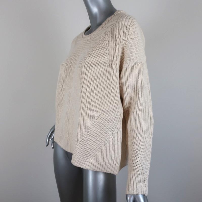 Paul &amp; Joe Sister Sweater Neron Ivory Ribbed Knit Size 2 Crewneck Pullover available at CelebrityOwned.com img_2