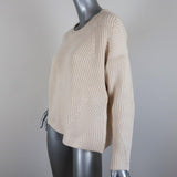 Paul & Joe Sister Sweater Neron Ivory Ribbed Knit Size 2 Crewneck Pullover available at CelebrityOwned.com img_2