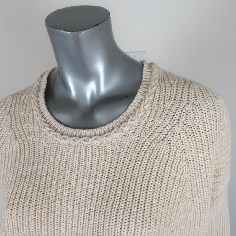 Paul &amp; Joe Sister Sweater Neron Ivory Ribbed Knit Size 2 Crewneck Pullover available at CelebrityOwned.com img_3