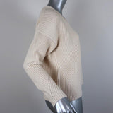 Paul & Joe Sister Sweater Neron Ivory Ribbed Knit Size 2 Crewneck Pullover available at CelebrityOwned.com img_5