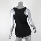 Pete Collection Tank Top Black/Gray Layered Mesh & Knit Size Extra Small available at CelebrityOwned.com img_5