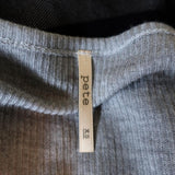 Pete Collection Tank Top Black/Gray Layered Mesh & Knit Size Extra Small available at CelebrityOwned.com img_6