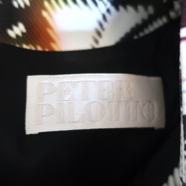 Peter Pilotto Dress Mirrored Print Crepe Size US 2 Short Sleeve Belted Sheath available at CelebrityOwned.com img_7