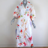 Peter Pilotto Shirtdress White Floral Print Size 12 Puff Sleeve Midi Dress NEW available at CelebrityOwned.com img_3