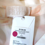 Peter Pilotto Shirtdress White Floral Print Size 12 Puff Sleeve Midi Dress NEW available at CelebrityOwned.com img_7