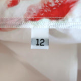 Peter Pilotto Shirtdress White Floral Print Size 12 Puff Sleeve Midi Dress NEW available at CelebrityOwned.com img_8