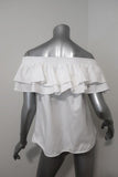 Petersyn Off the Shoulder Top Skye White Ruffled Cotton Size Small available at CelebrityOwned.com img_7